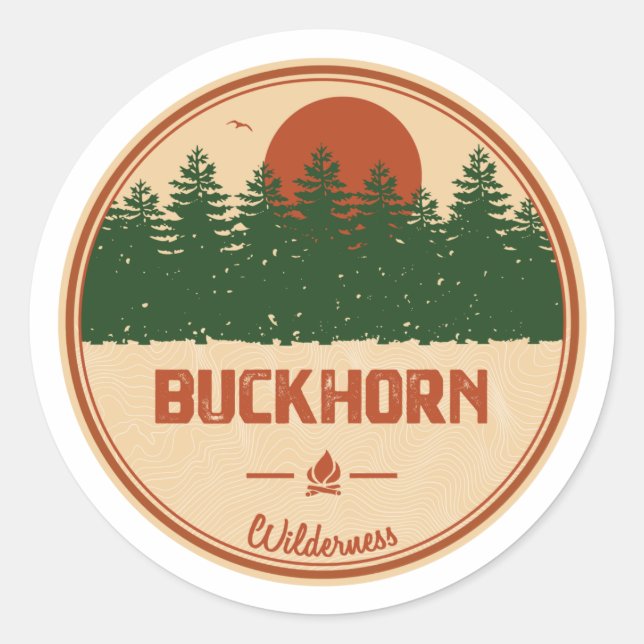 Buckhorn Wilderness Classic Round Sticker (Front)