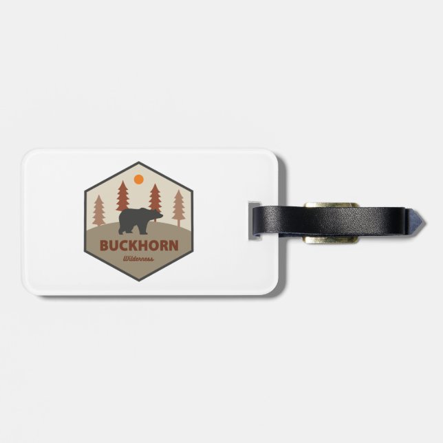 Buckhorn Wilderness Washington Bear Luggage Tag (Back Horizontal)