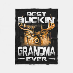 Buckin' Grandma Ever Shirt Deer Hunting Bucking Fa Fleece Blanket