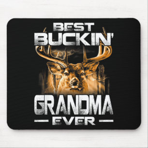 Buckin' Grandma Ever Shirt Deer Hunting Bucking Fa Mouse Pad