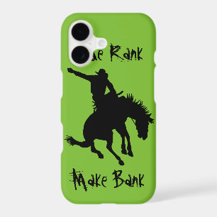 Bucking Bronc Riding Rodeo Cowboy Ride Rank Case