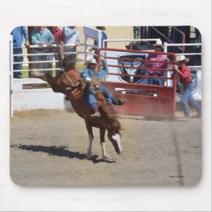 Bucking Bronco and Rodeo Cowboy #Gift Mouse Pad