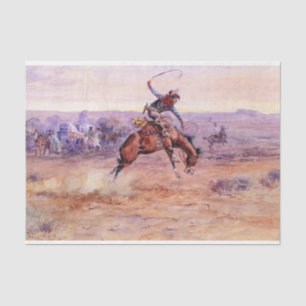 Bucking Bronco (by Charles M. Russell) Tissue Paper