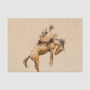 Bucking Bronco by Edward Borein Tissue Paper