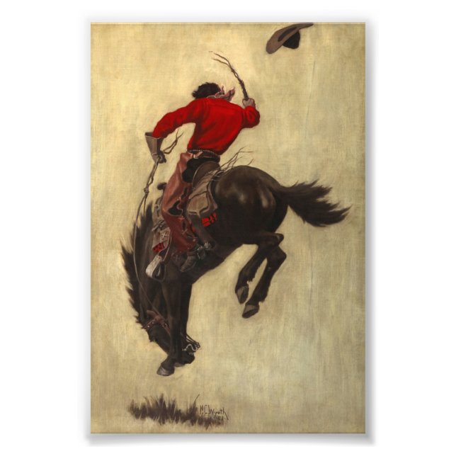 Bucking Bronco by Newell Convers Wyeth Photo Print (Front)