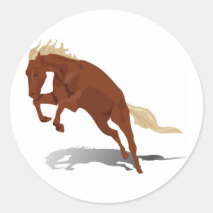 Bucking Bronco Classic Round Sticker