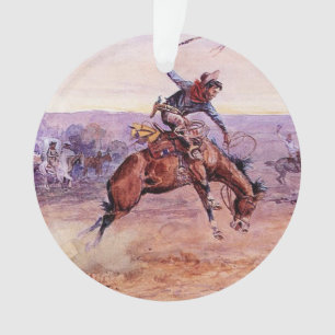 « Bucking Bronco » Cowboy Art de Charles Russell
