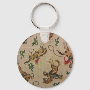 Bucking Bronco Keychain