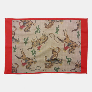 Bucking Bronco Kitchen Towel