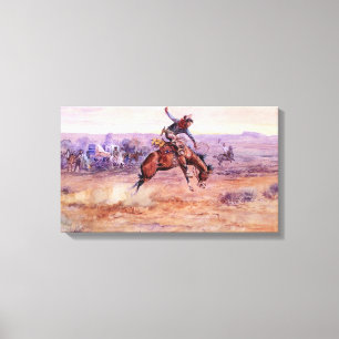 Bucking Bronco (Taming a Wild Horse) Canvas Print
