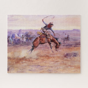 Bucking Bronco (Taming a Wild Horse) Jigsaw Puzzle