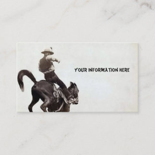 Bucking Bronco Vintage Business Cards