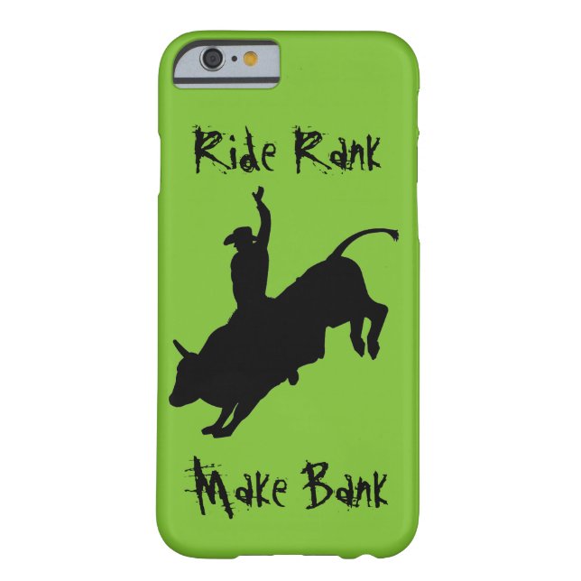 Bucking Bull Riding Rodeo Cowboy Ride Rank Case (Back)
