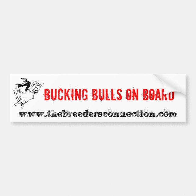 BUCKING BULLS ON BOARD BUMPER STICKER (Front)