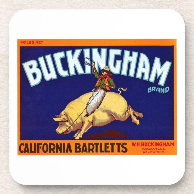 Buckingham Brand California Bartletts Coaster (Front)