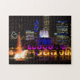 Buckingham Fountain Chicago Jigsaw Puzzle