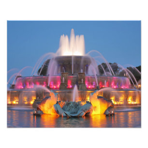 Buckingham Fountain Night View Photo Print