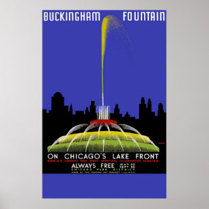 Buckingham Fountain On Chicago's Lake Front Poster