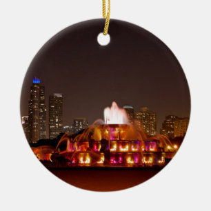 Buckingham Fountain -Oranges Ceramic Ornament