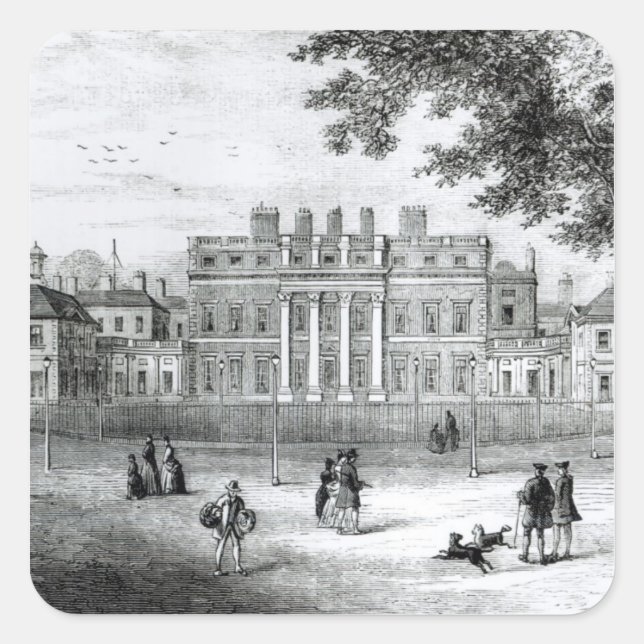 Buckingham House Square Sticker (Front)