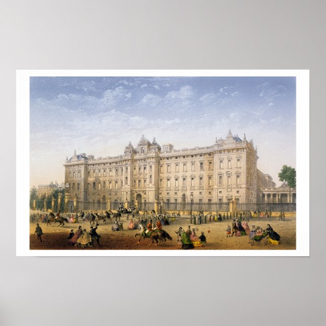 Buckingham Palace, c.1862 (color litho) Poster (Front)
