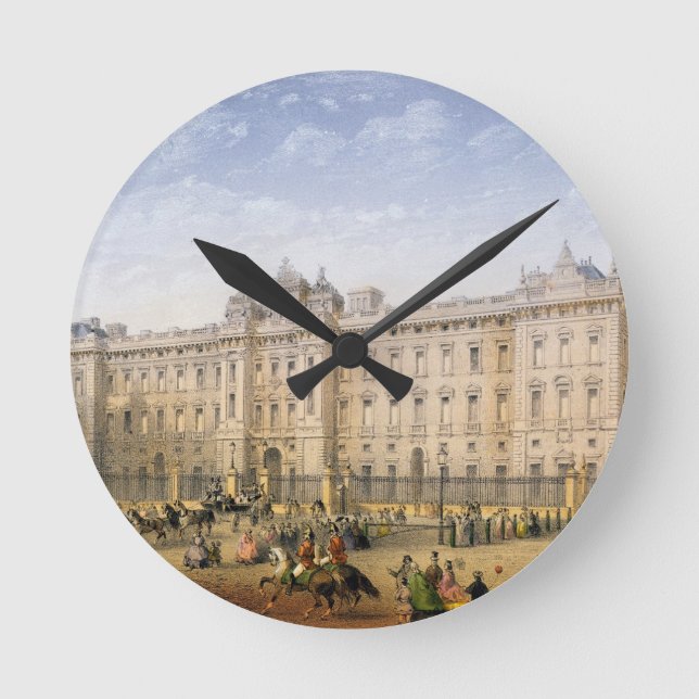 Buckingham Palace, c.1862 (colour litho) Round Clock (Front)