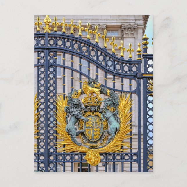 Buckingham Palace Gates, London UK Postcard (Front)