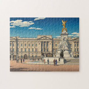 Buckingham Palace Japanese Woodblock Print Jigsaw Puzzle
