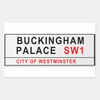Buckingham Palace Street Sign London Old Style Sticker