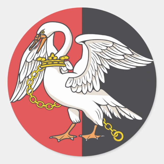 Buckinghamshire flag Buckingham england province s Classic Round Sticker (Front)