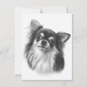 "Buckis" Hand Painted Chihuahua Portrait Postcard