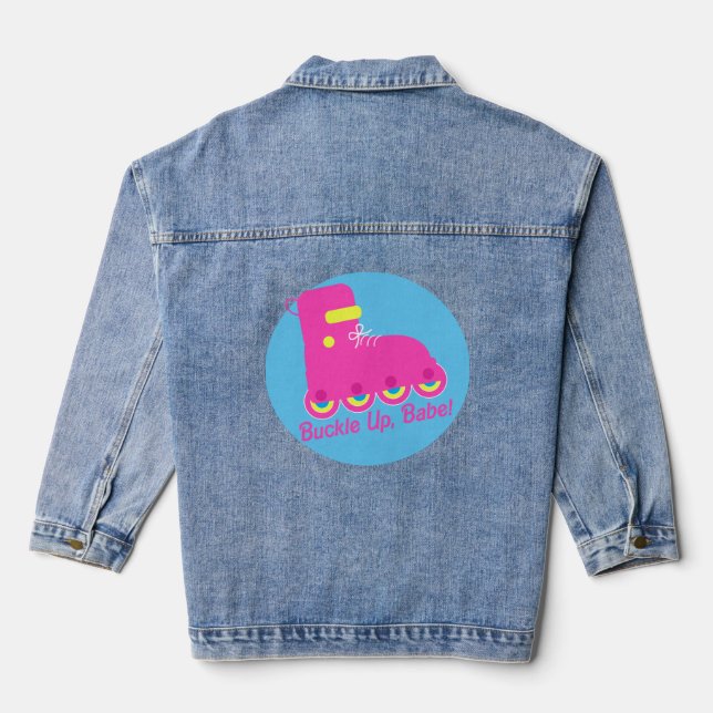 Buckle Up, Babe! Denim Jacket (Back)