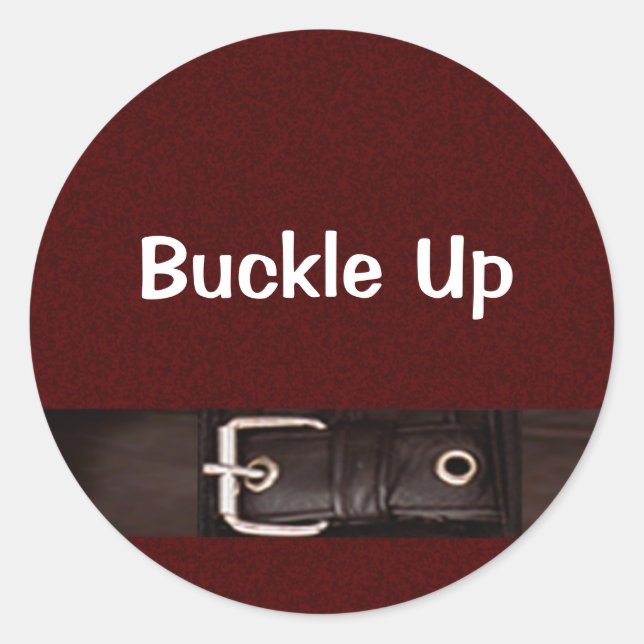 Buckle Up Mates Classic Round Sticker (Front)
