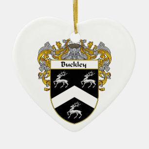 Buckley Coat of Arms/Family Crest Ceramic Ornament