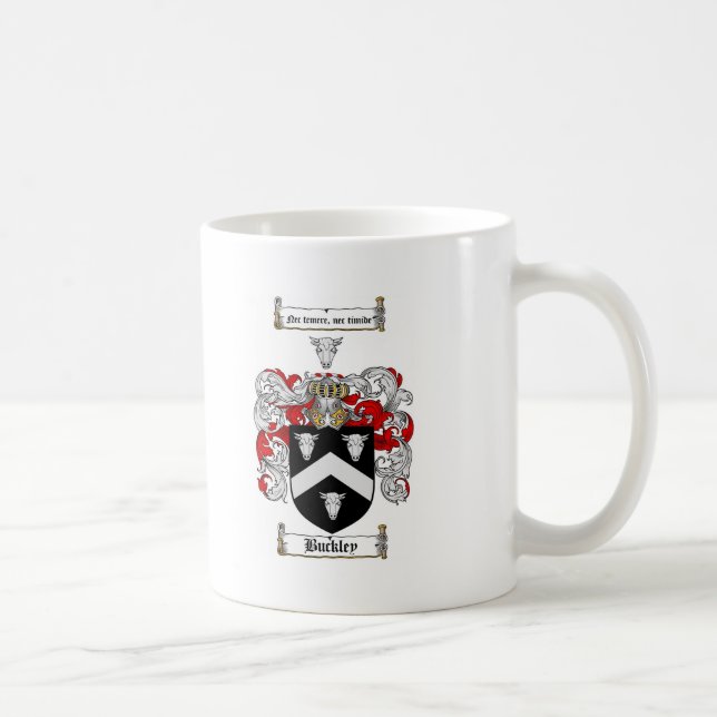BUCKLEY FAMILY CREST -  BUCKLEY COAT OF ARMS COFFEE MUG (Right)