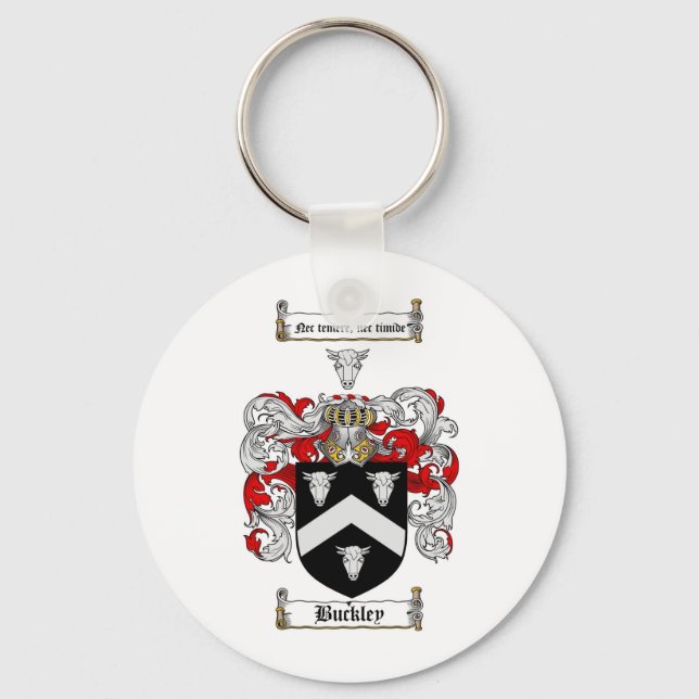 BUCKLEY FAMILY CREST -  BUCKLEY COAT OF ARMS KEYCHAIN (Front)