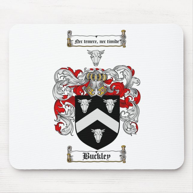 BUCKLEY FAMILY CREST -  BUCKLEY COAT OF ARMS MOUSE PAD (Front)