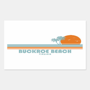 Buckroe Beach Virginia Sun Palm Trees Sticker