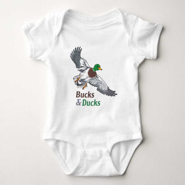 Bucks and Ducks Baby Bodysuit (Front)