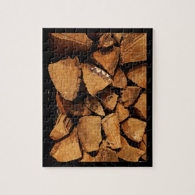 Bucks County Fireplace Wood Jigsaw Puzzle (Vertical)