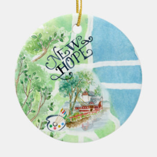 Bucks County Playhouse New Hope Pennsylvania Ceramic Ornament