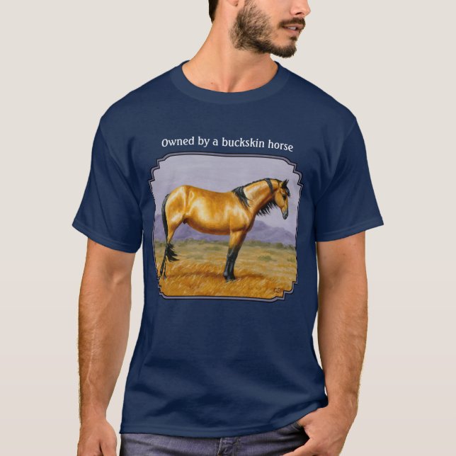 Bucksin Wild Horse Mustang Stallion T-Shirt (Front)