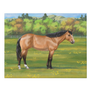 Buckskin Dun Quarter Horse Faux Canvas Print