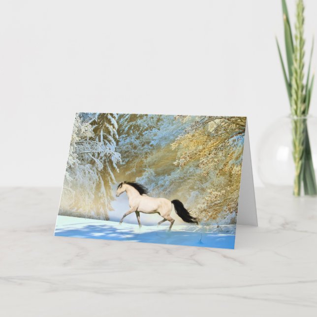 Buckskin horse Christmas Card (Front)