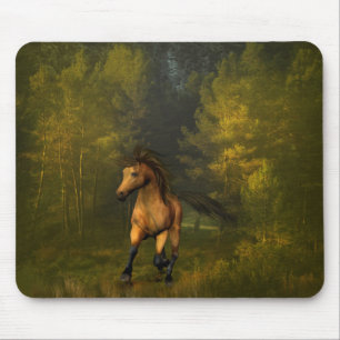 Buckskin Horse in the Forest Mousepad