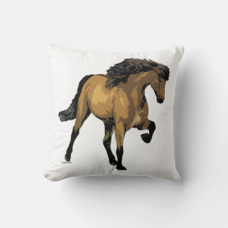 Buckskin Icelandic horse in Nouvelle Vogue Throw Pillow