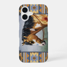 Buckskin Pinto Horse Southwest Indian Design
