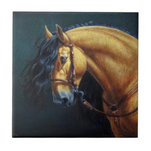 Buckskin Stallion Tile