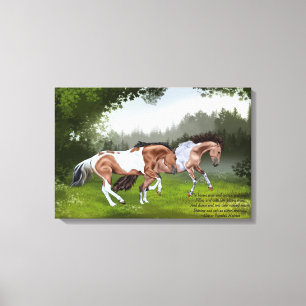 Buckskin Tobiano Paint Horses Canvas Print