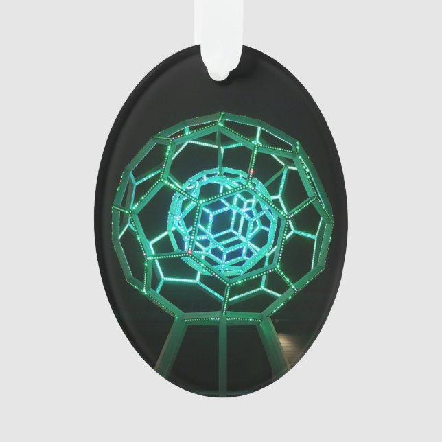 Buckyball Sculpture #3 Ornament (Front)